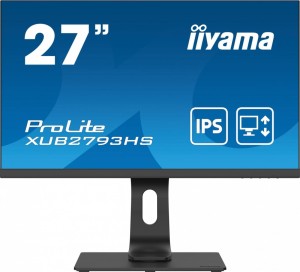 IIYAMA Monitor  27 cali XUB2793HS-B4 IPS, FHD, HDMI, DP, VGA, 2x2W, HAS, 300cd/m2