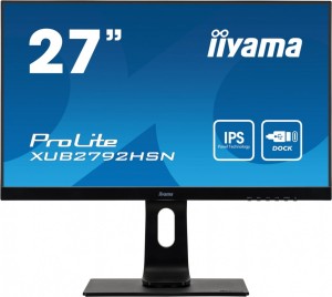 IIYAMA Monitor 27 cali XUB2792HSN-B1, IPS, FHD, USB-C DOCK, 2X2W, HDMI, DP, DAISY