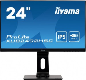 IIYAMA Monitor 24 cale XUB2492HSC-B IPS, FHD, USB-C, HDMI, DP, USB3.0
